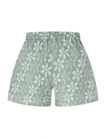 Pantaloni scurti SHEIN CURVE, verde