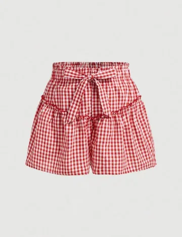 Pantaloni scurti SHEIN CURVE, rosu