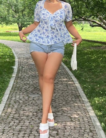 Bluza SHEIN CURVE, albastru