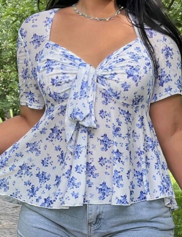 Bluza SHEIN CURVE, albastru