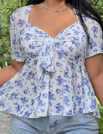 Bluza SHEIN CURVE, albastru