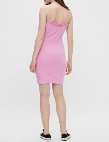 Rochie scurta Pieces, roz