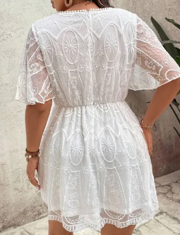 Rochie scurta SHEIN CURVE, alb Alb
