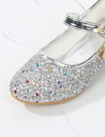 Pantofi Shein Kids, argintiu