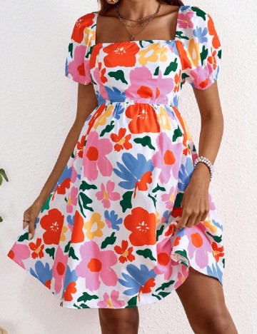 Rochie scurta SHEIN Maternity, floral print