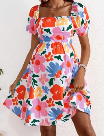 Rochie scurta SHEIN Maternity, floral print
