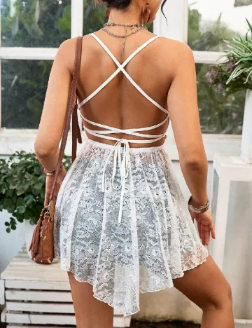 Rochie de plaja SHEIN, alb