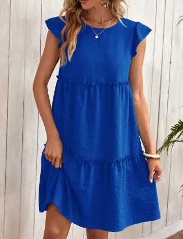 Rochie scurta Emery Rose, albastru Albastru