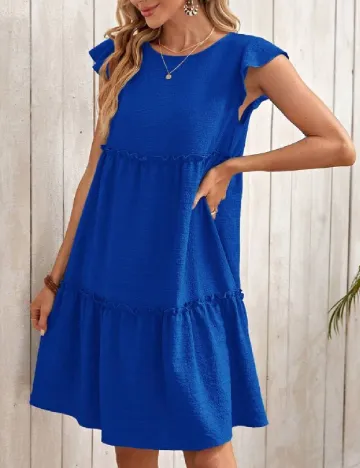 Rochie scurta Emery Rose, albastru Albastru
