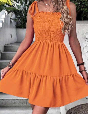 Rochie scurta SHEIN, portocaliu