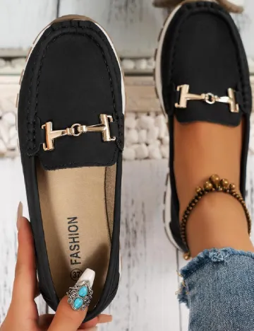 Mocasini SHEIN, negru Negru