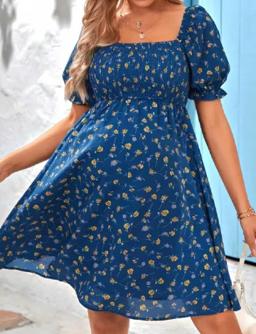 Rochie scurta SHEIN Maternity, albastru Albastru
