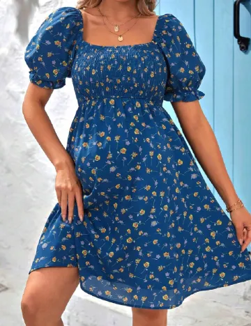 Rochie scurta SHEIN Maternity, albastru Albastru