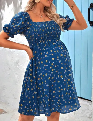 Rochie scurta SHEIN Maternity, albastru Albastru