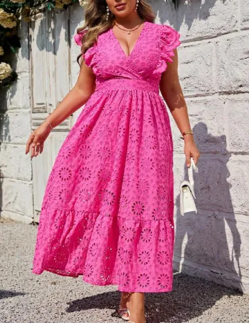 Rochie lunga SHEIN CURVE, roz Roz