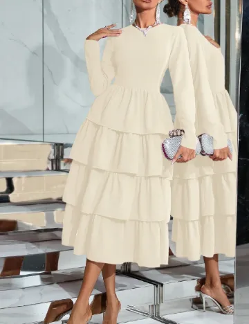 Rochie medie SHEIN, crem Crem