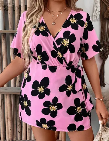 Salopeta SHEIN CURVE, roz Roz