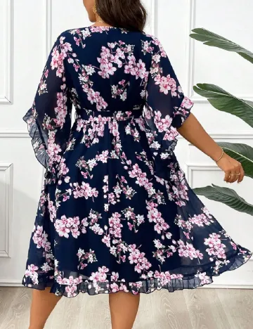 Rochie medie SHEIN CURVE, bleumarin