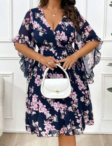 Rochie medie SHEIN CURVE, bleumarin