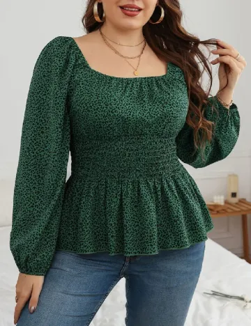 Bluza SHEIN CURVE, verde