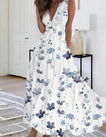 Rochie lunga SHEIN, alb Alb