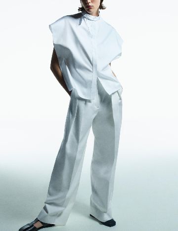 Pantaloni Zara, alb
