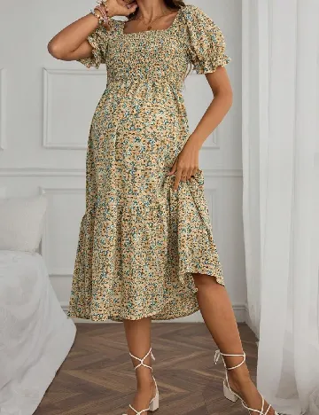 Rochie medie SHEIN Maternity, floral print Floral print