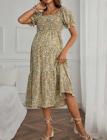 Rochie medie SHEIN Maternity, floral print Floral print