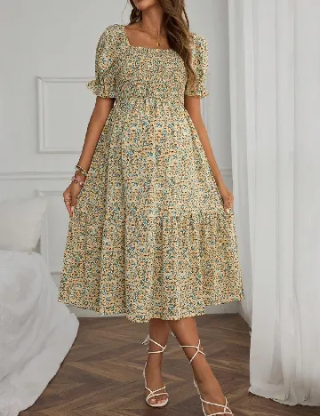 Rochie medie SHEIN Maternity, floral print Floral print