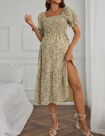 Rochie medie SHEIN Maternity, floral print Floral print
