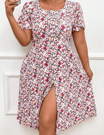 Rochie medie SHEIN CURVE, floral print