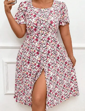 Rochie medie SHEIN CURVE, floral print