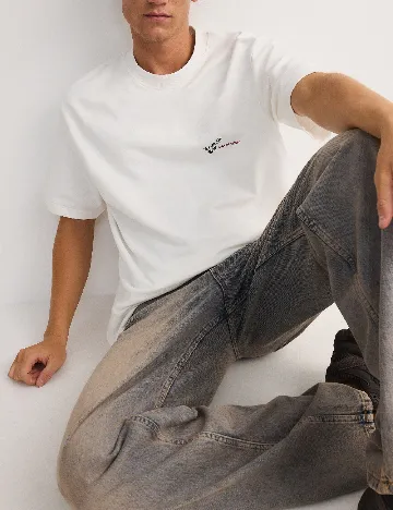 Tricou Oversize Reserved, ecru Alb