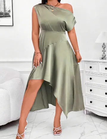 Rochie medie SHEIN CURVE, verde Verde
