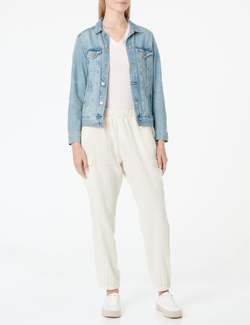 Pantaloni Q/S, crem