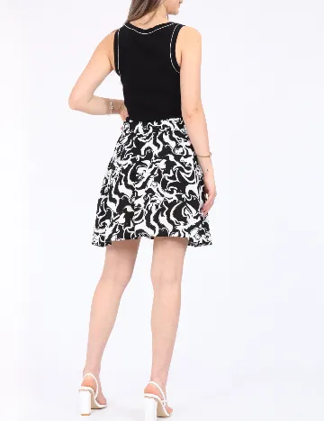 Fusta Vero Moda, alb/negru