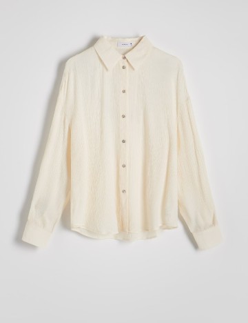 Camasa Oversize Reserved, crem