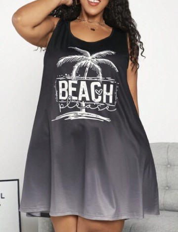 Rochie scurta SHEIN CURVE, gri