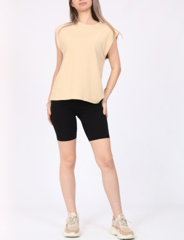 Tricou Pieces, bej