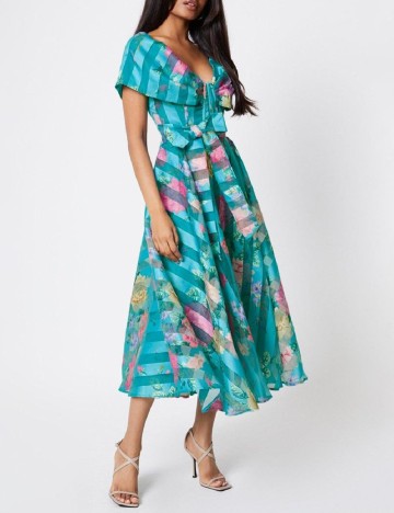 Rochie medie model PETITE Coast, turcoaz