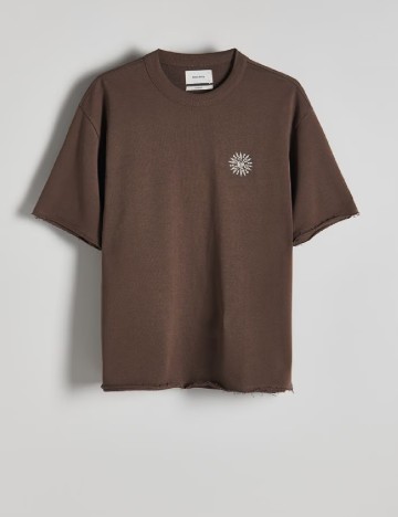 Tricou Oversize Reserved, maro