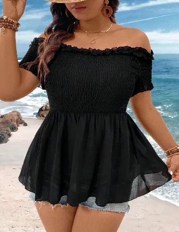 Bluza SHEIN CURVE, negru Negru