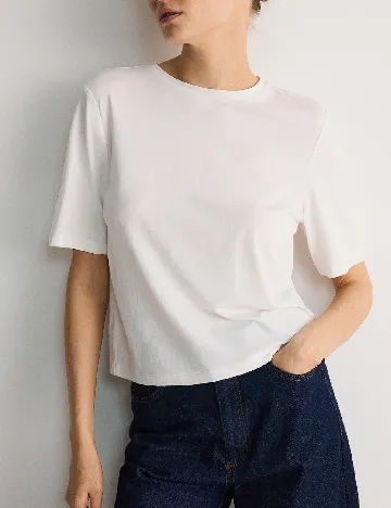 Tricou Reserved, alb Alb