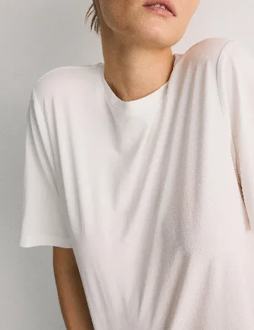 Tricou Reserved, alb Alb
