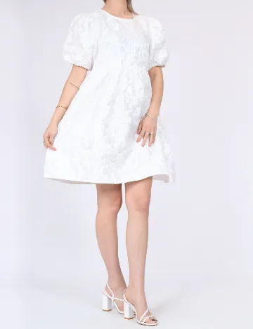 Rochie scurta Pieces, alb