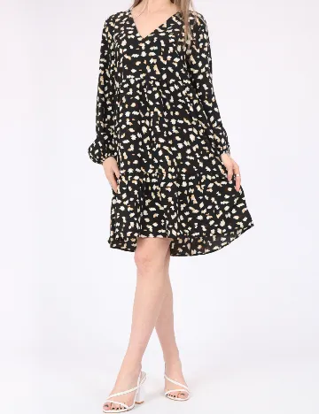 Rochie scurta Pieces, negru