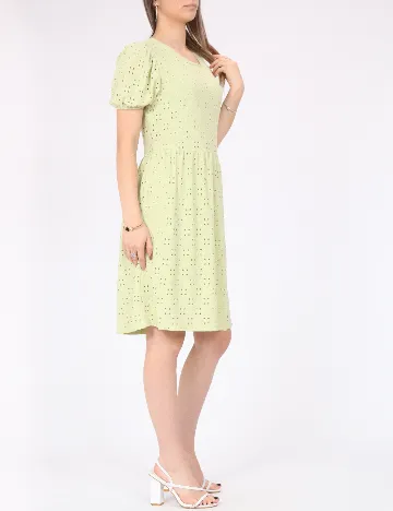 Rochie scurta Pieces, verde Verde