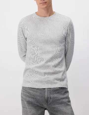 Bluza Reserved, gri/alb