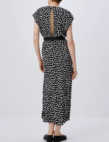Rochie medie Reserved, alb/negru Negru