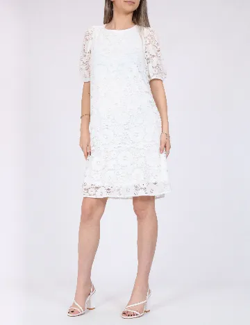 Rochie scurta Pieces, alb
